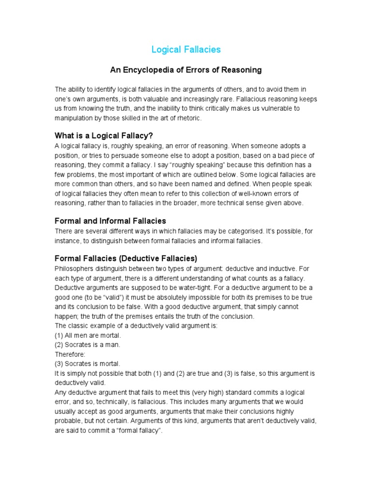 real life examples of fallacies magazine articles with fallacies